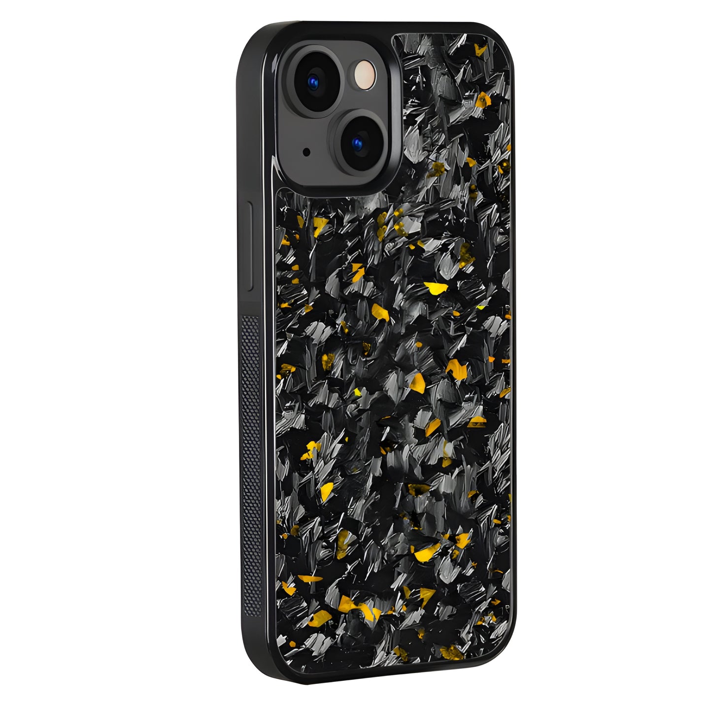 Gold Flake Real Forged Carbon Fiber iPhone Case – Premium Protection & Stylish