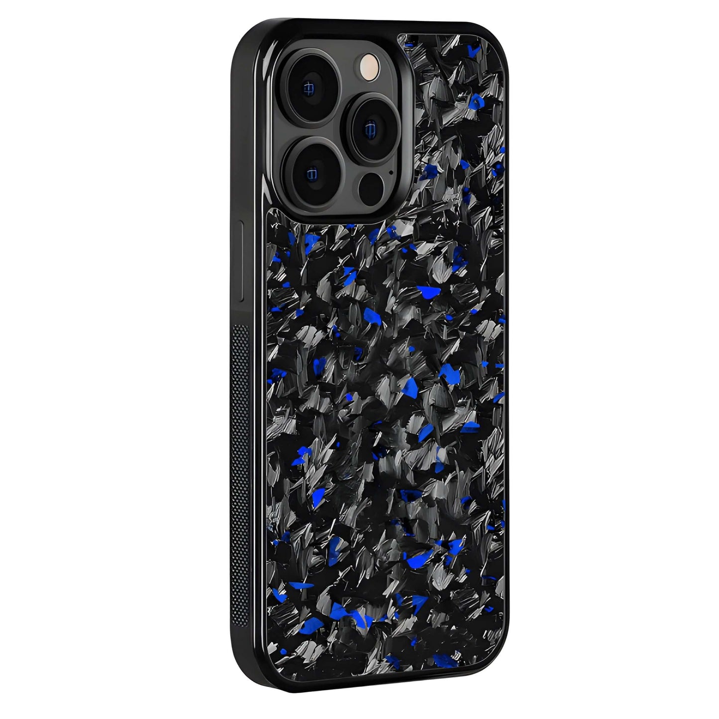 Blue iphone case Flake Real Forged Carbon Fiber - Premium Lightweight Protection