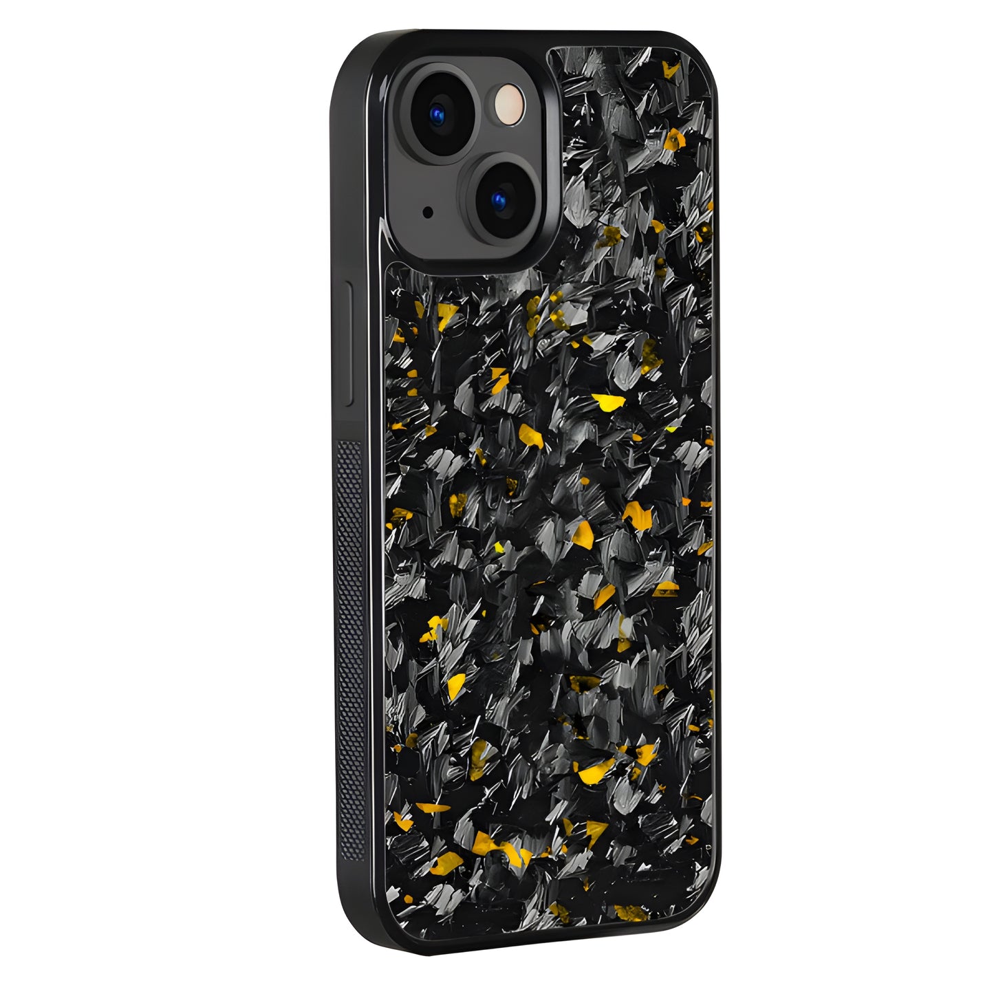 Gold Flake Real Forged Carbon Fiber iPhone Case – Premium Protection & Stylish