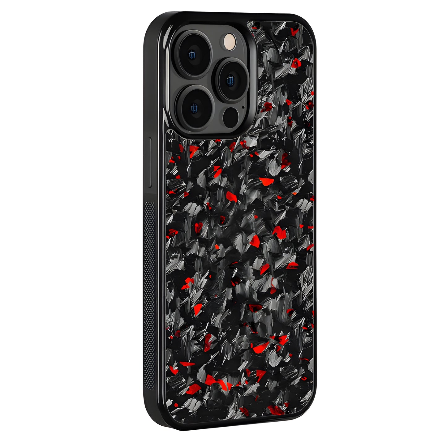 Red Flake Real Forged Carbon Fiber iPhone Case – Ultra Slim & Durable