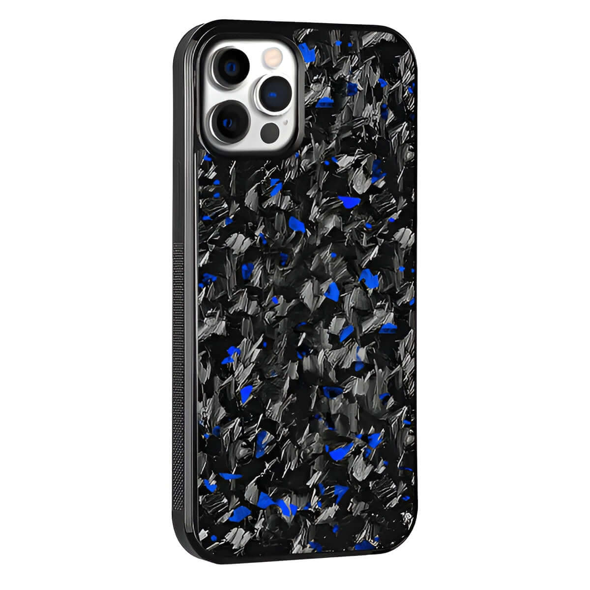 Blue iphone case Flake Real Forged Carbon Fiber - Premium Lightweight Protection