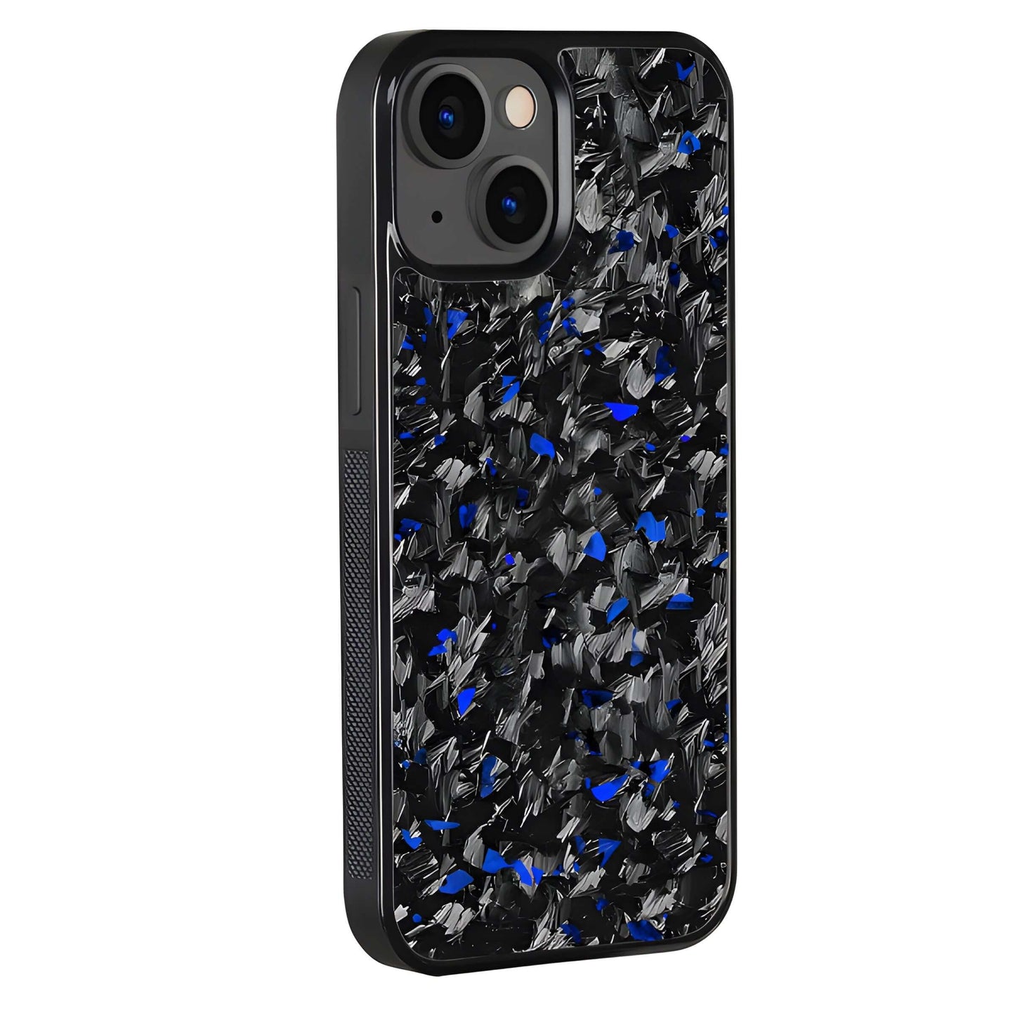 Blue iphone case Flake Real Forged Carbon Fiber - Premium Lightweight Protection