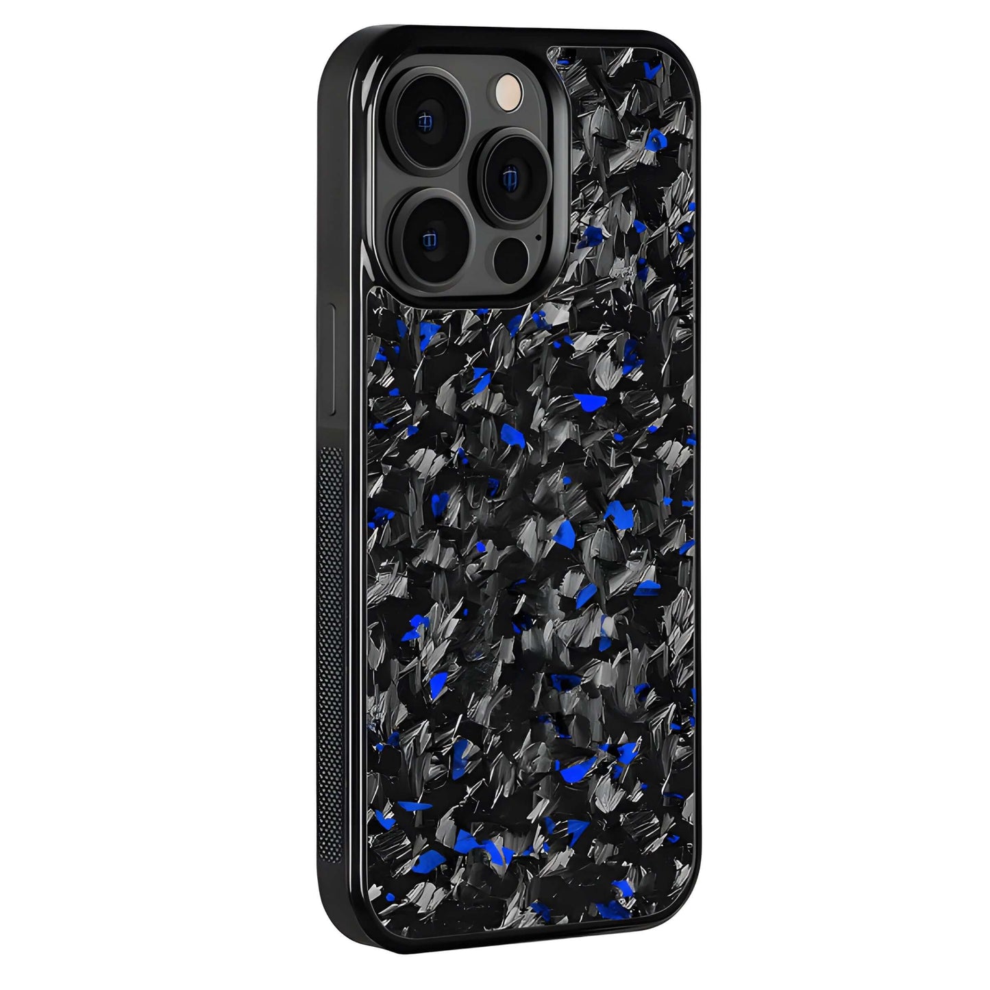 Blue iphone case Flake Real Forged Carbon Fiber - Premium Lightweight Protection