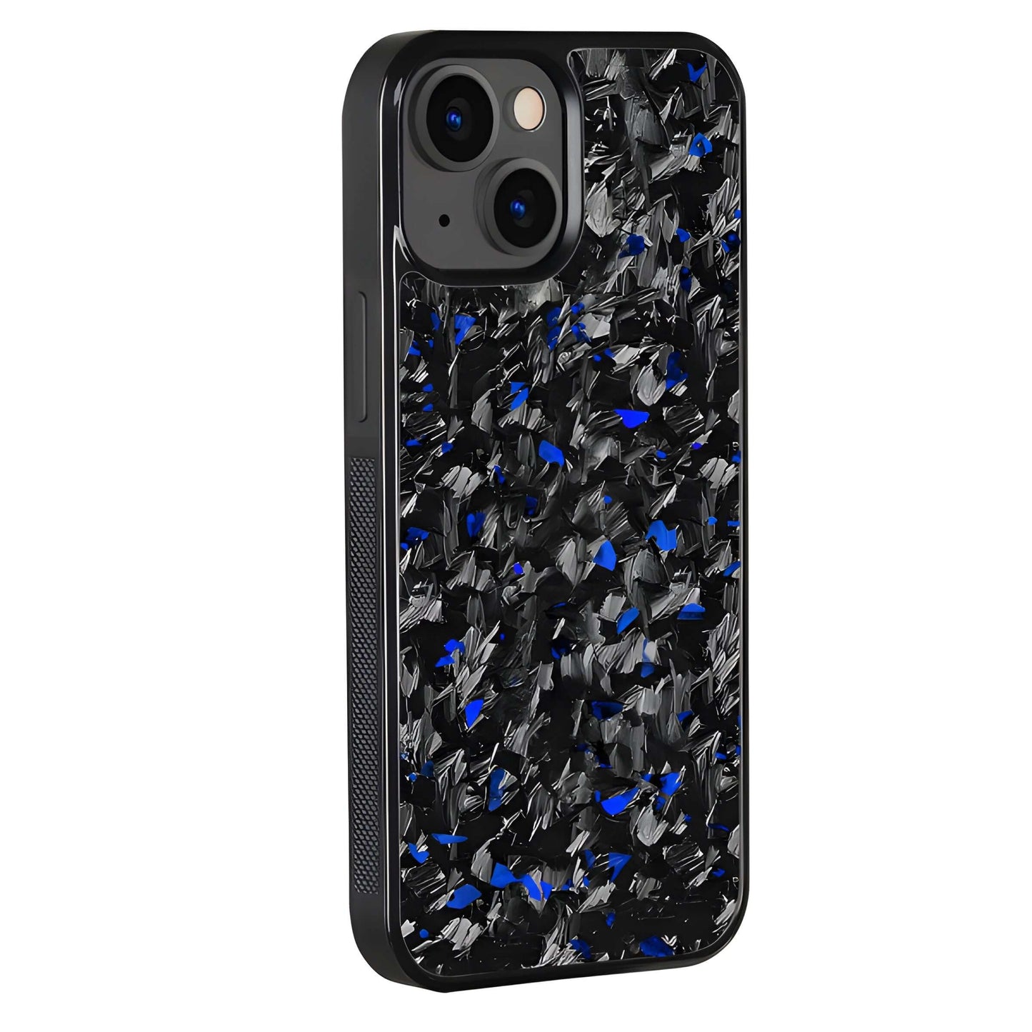 Blue iphone case Flake Real Forged Carbon Fiber - Premium Lightweight Protection