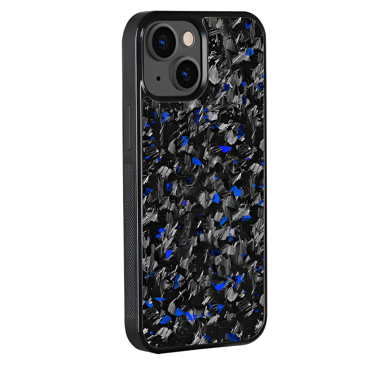 Blue iphone case Flake Real Forged Carbon Fiber - Premium Lightweight Protection