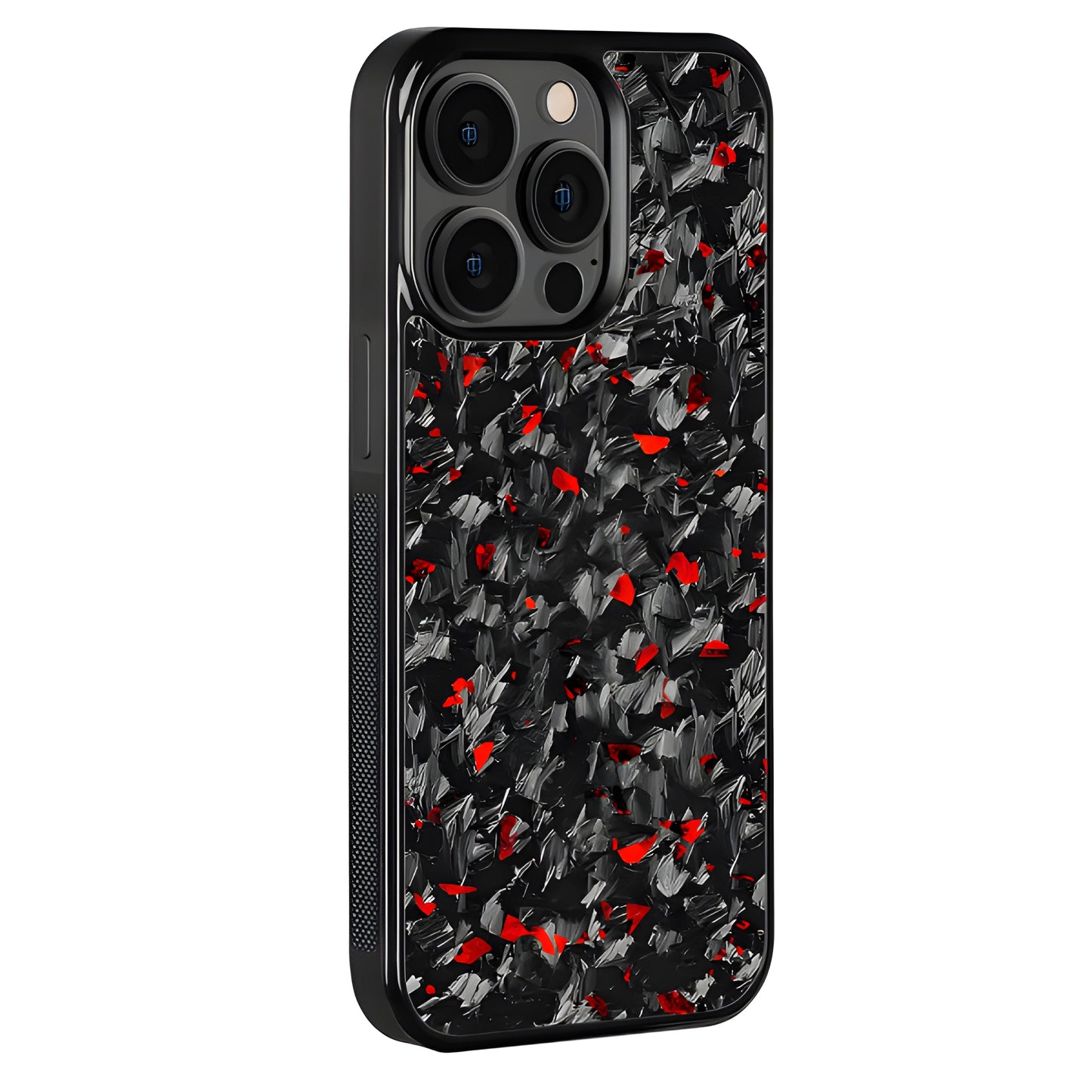 Red Flake Real Forged Carbon Fiber iPhone Case – Ultra Slim & Durable