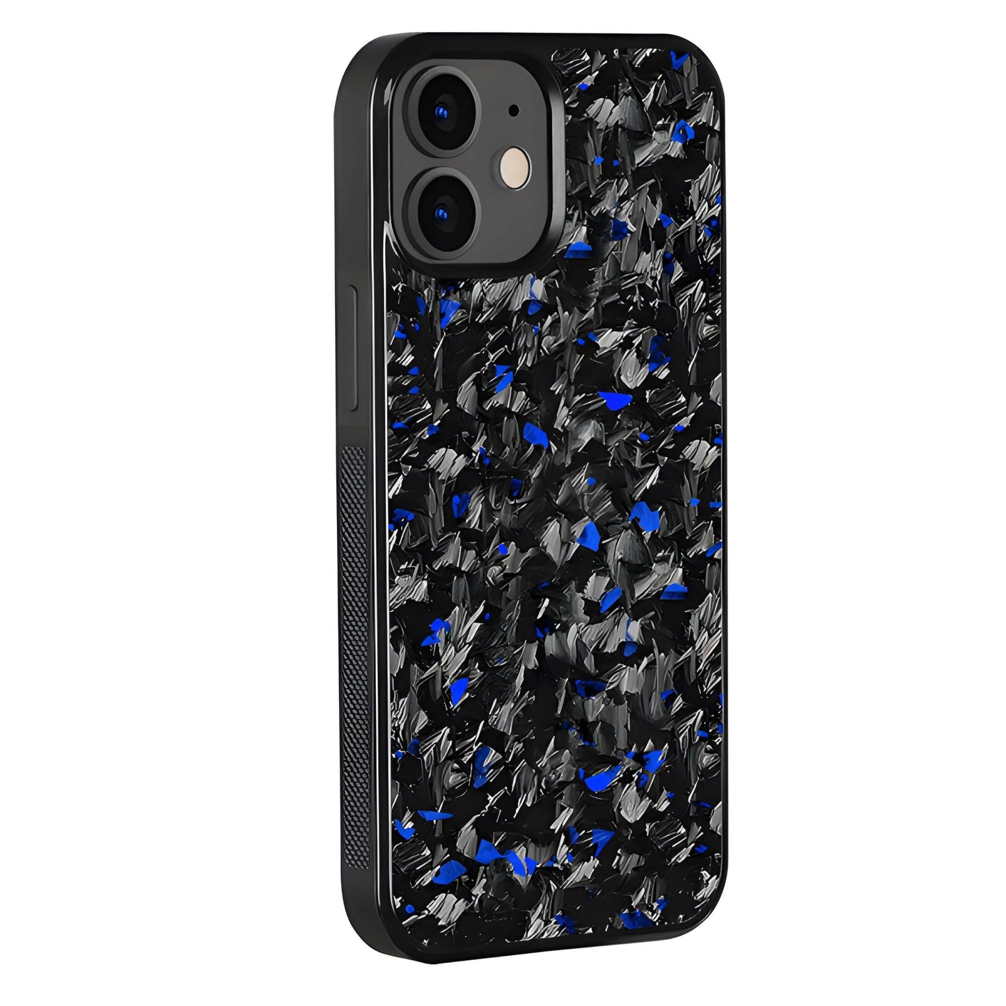 Blue iphone case Flake Real Forged Carbon Fiber - Premium Lightweight Protection