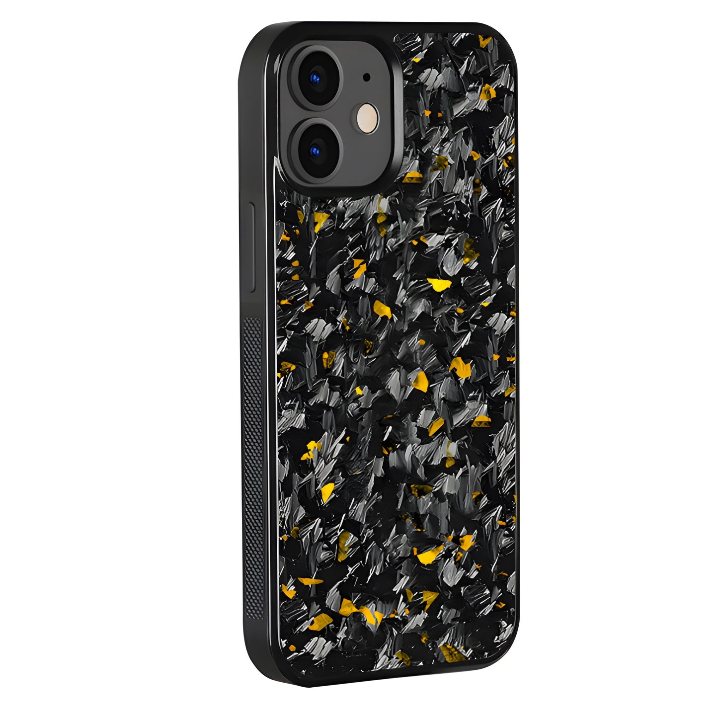 Gold Flake Real Forged Carbon Fiber iPhone Case – Premium Protection & Stylish