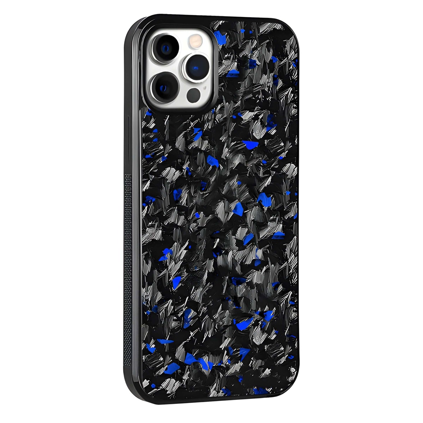 Blue iphone case Flake Real Forged Carbon Fiber - Premium Lightweight Protection