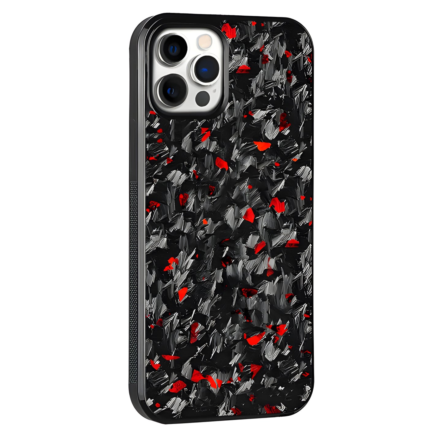 Red Flake Real Forged Carbon Fiber iPhone Case – Ultra Slim & Durable