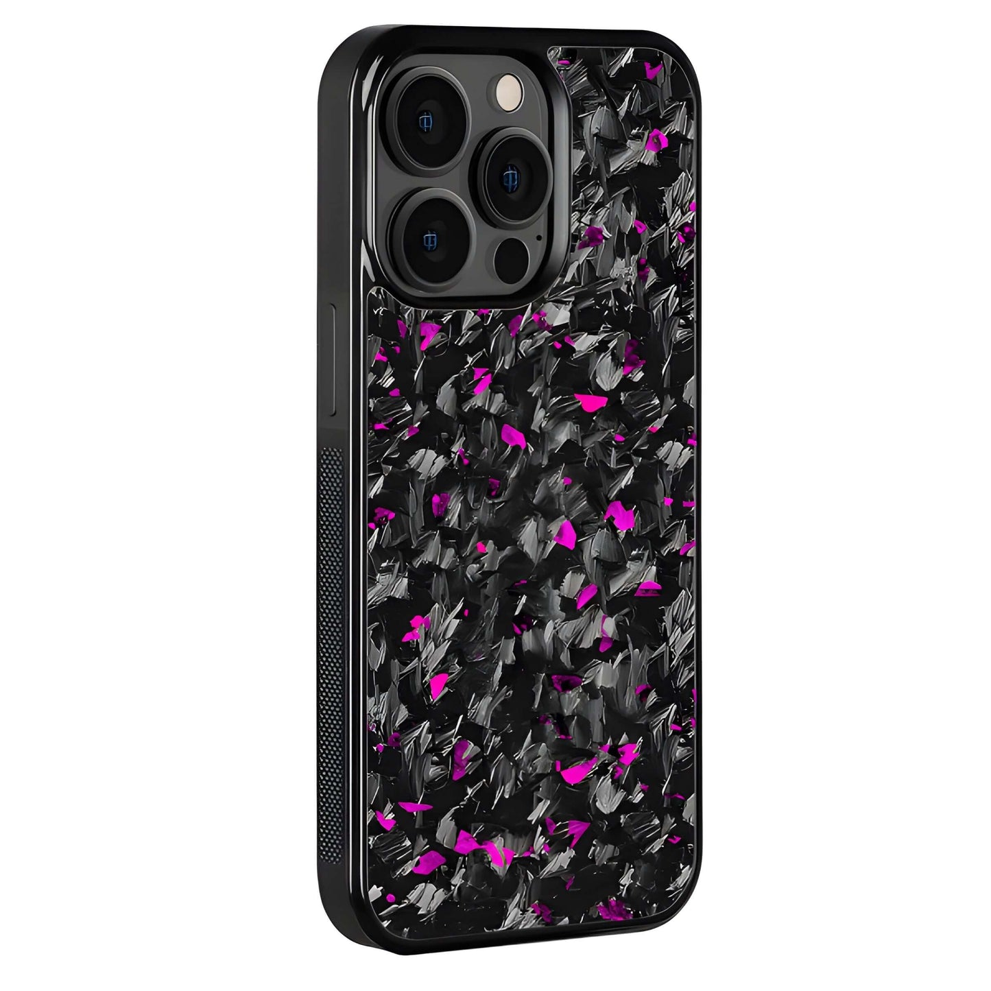 Premium iPhone Case purple Flake Real Forged Carbon Fiber
