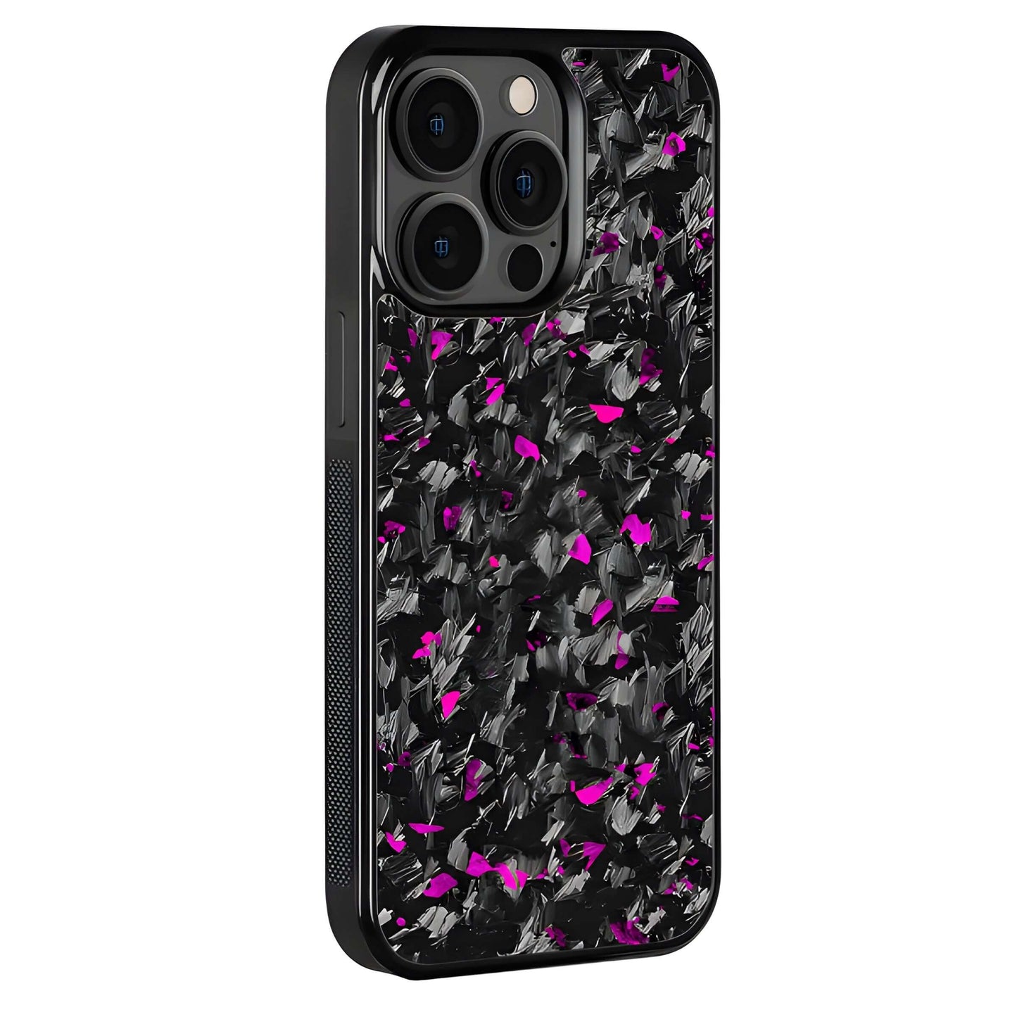 Premium iPhone Case purple Flake Real Forged Carbon Fiber