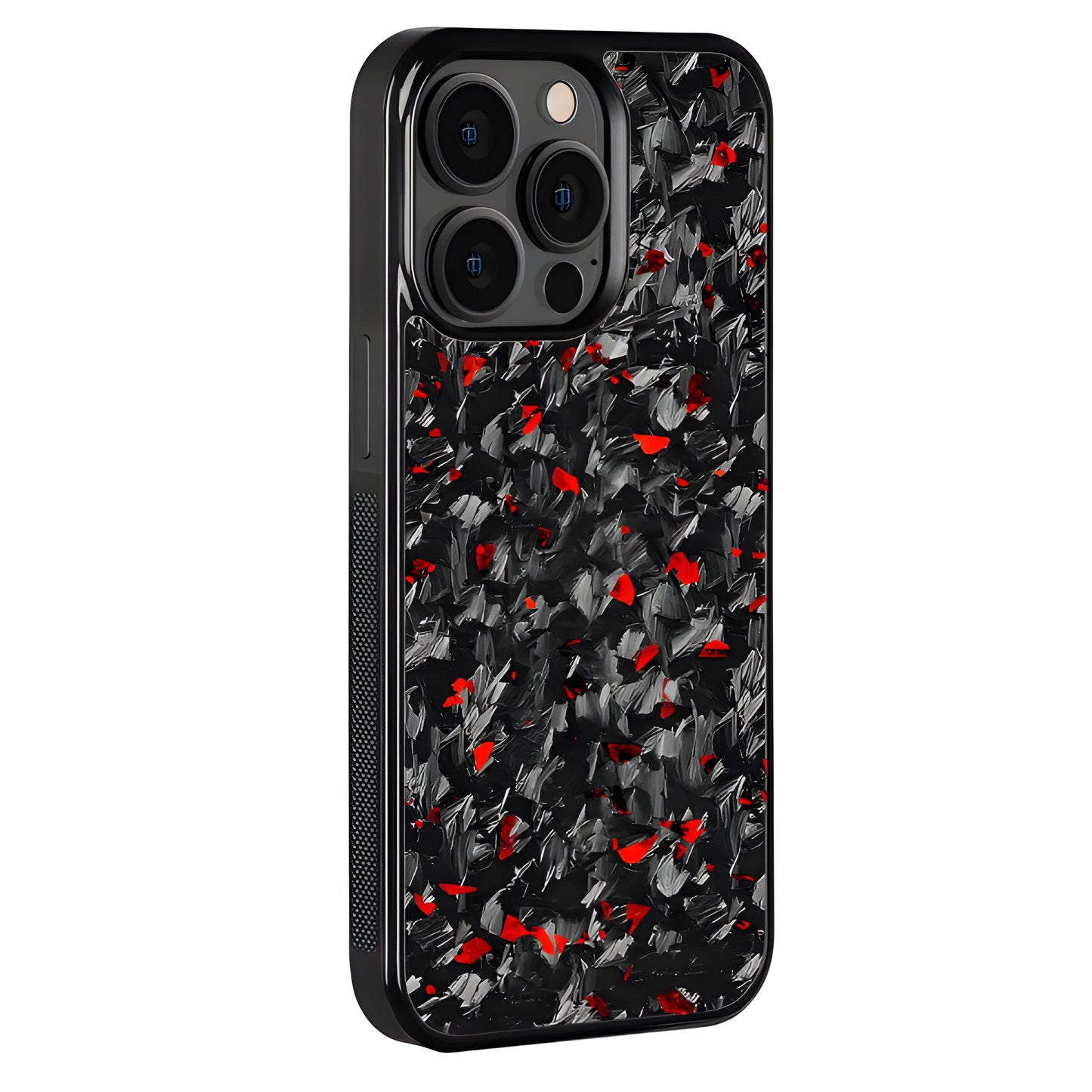 Red Flake Real Forged Carbon Fiber iPhone Case – Ultra Slim & Durable